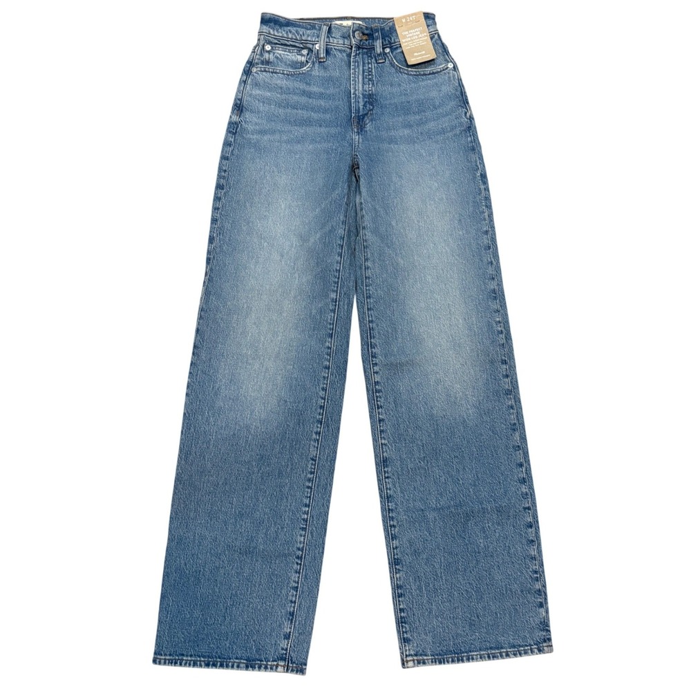 Madewell Jeans Women Size 24T Blue Perfect Vintage Tall Wide Leg Medium Wash NWT